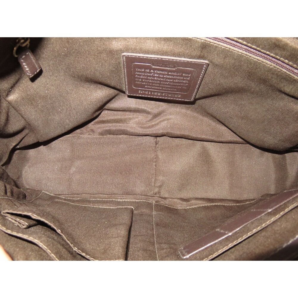 Coach 2011 Signature C Jacquard & Leather Trim Messenger Satchel Crossbody 70283 - Picture 9 of 13